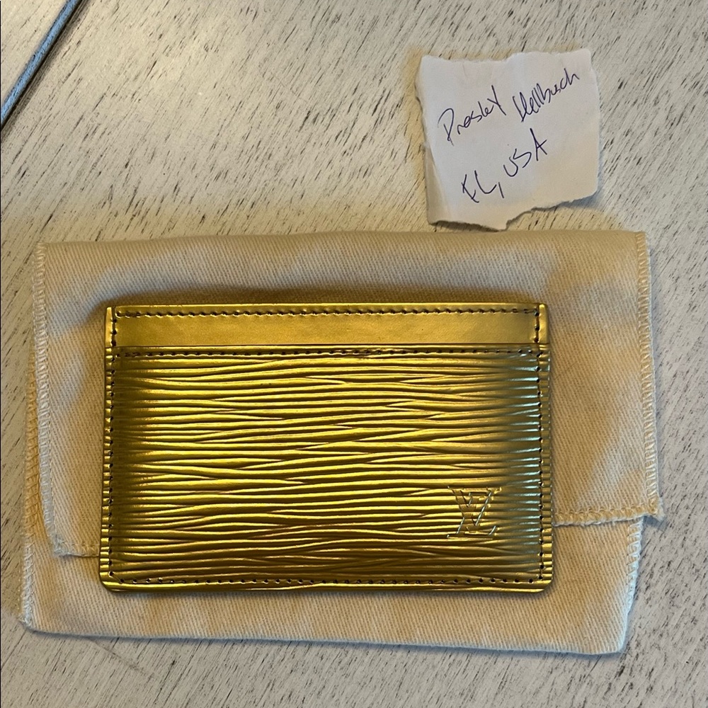 Louis Vuitton Gold Epi Leather Card Holder